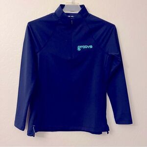 Peter Millar Women's Perth Performance 1/4 Zip Navy Blue Pullover SPF L